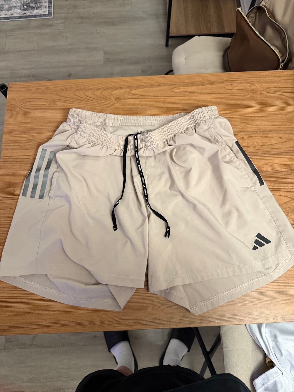 Cream 5 Inch Lined Running Shorts - Adidas